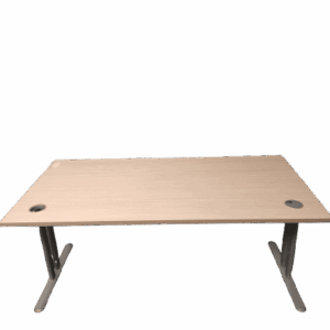 BUREAU DROIT BURONOMIC FABRICATION FRANÇAISE 160 X 80 PIÉTEMENT GRIS MÉTAL